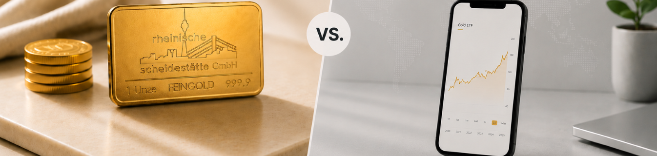 Physisches vs. digitales Gold