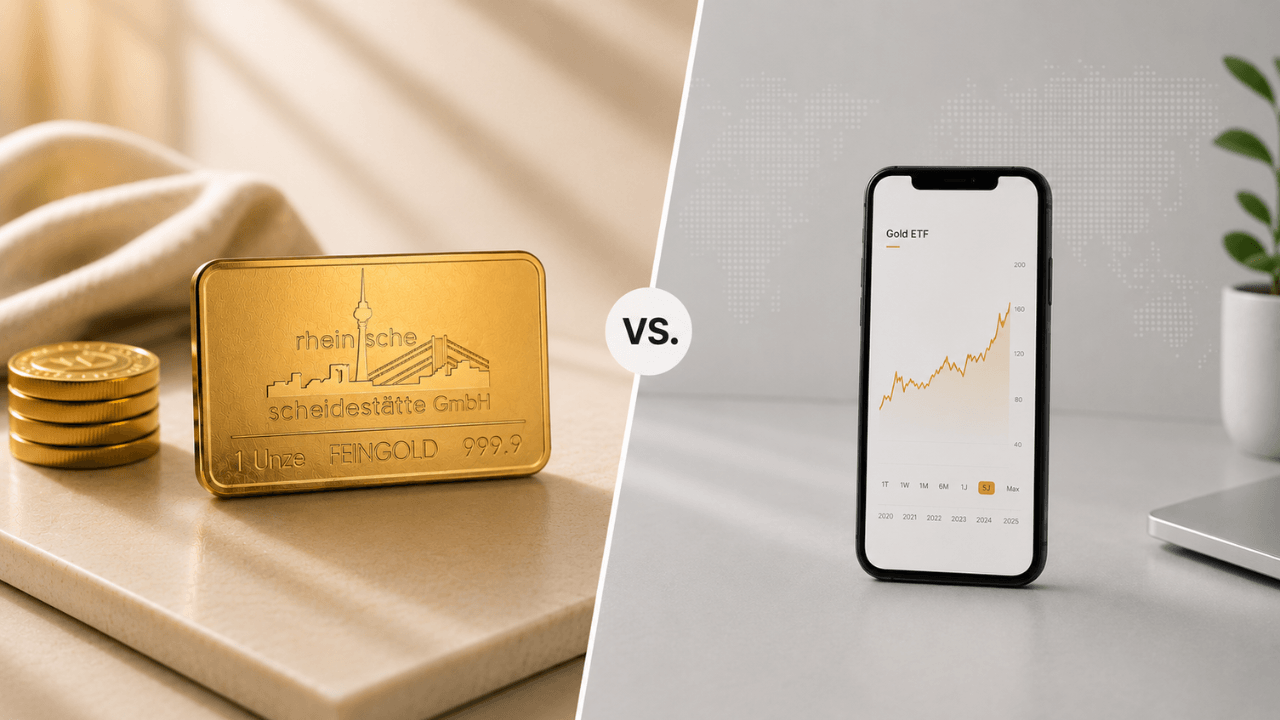 Physisches vs. digitales Gold