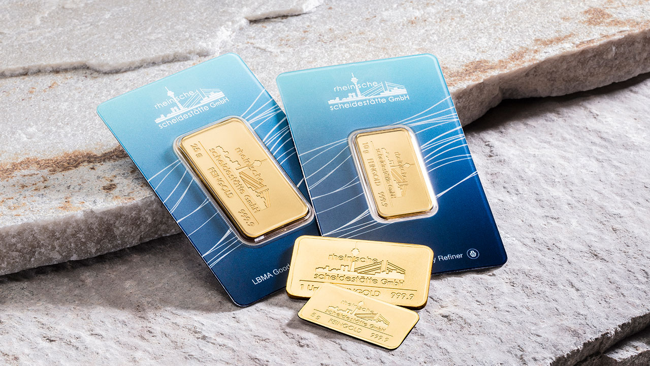Rheinische Scheidestätte Goldbarren