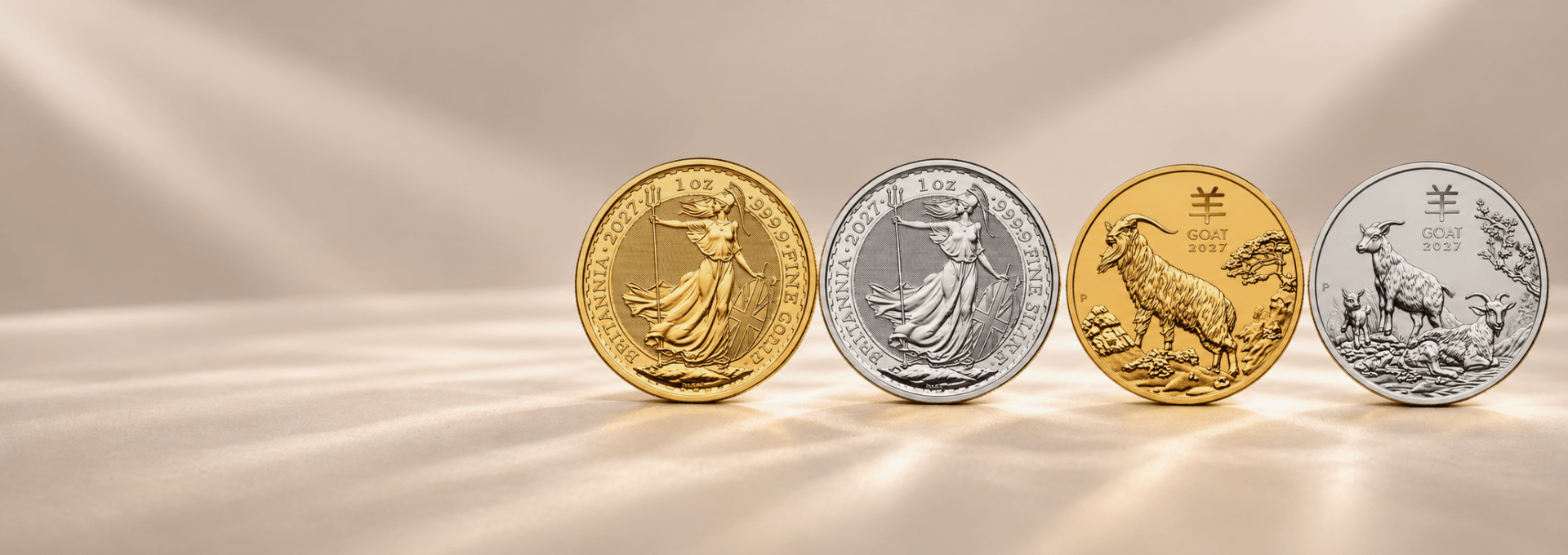 Münzneuheiten Britannia und Lunar Gold und Silber 2027